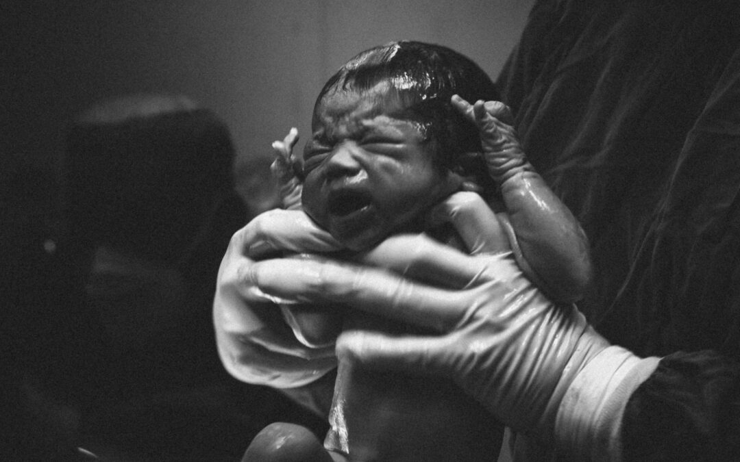 image of baby crying at birth